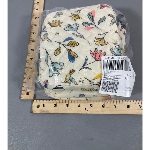 Lug Handbags - Lug Skeeter Floral Quilted Crossbody Bag, Cream - RFID Protected, Zip Closure